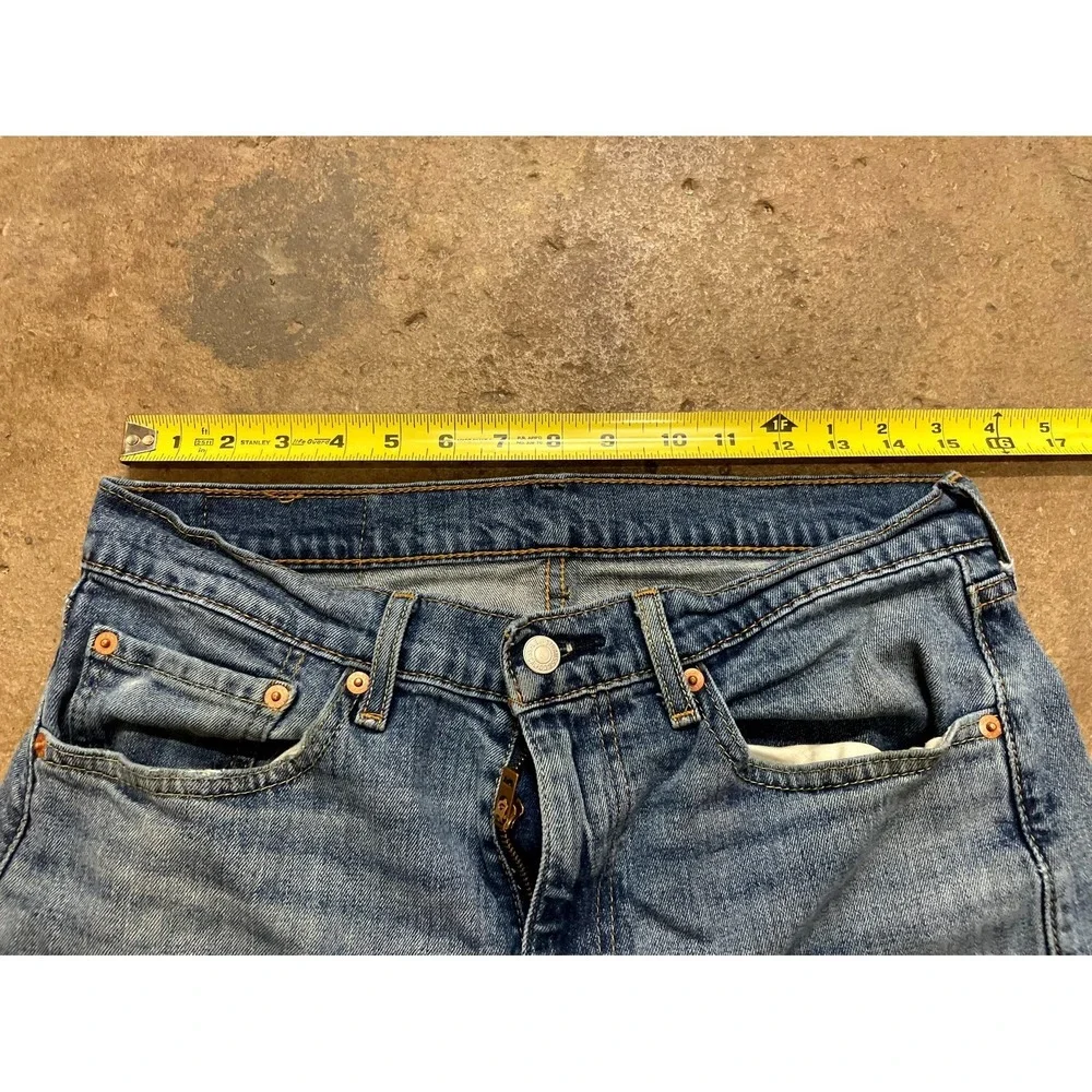 Levi's 505 Straight Leg Jeans Mens 32x30 Blue‎ Denim Cotton Stretch Regular Fit